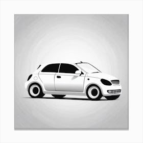 Car On A Gray Background Canvas Print