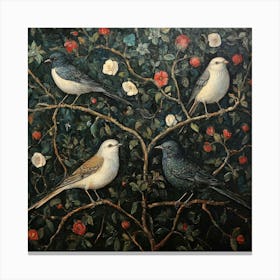 Birds In A Tree Art 9 Canvas Print