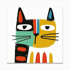 Charming Illustration Cat 1 Canvas Print