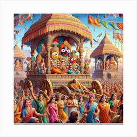 Hindu Festival Canvas Print