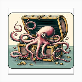 Octopus in Chest Canvas Print