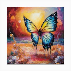 Butterfly On The Beach 7 Canvas Print