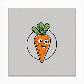 Carrot In A Circle Canvas Print