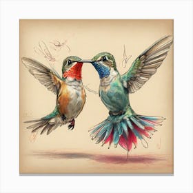 Hummingbirds 10 Canvas Print