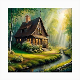 Cabin Woods1 1 Canvas Print