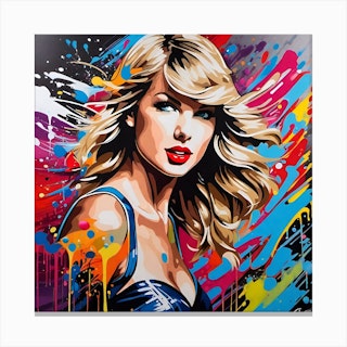 Taylor Swift Art Canvas Print / Canvas Art by Ryan Rock Artist - Pixels Canvas  Prints