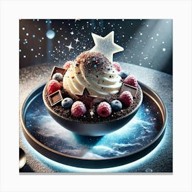 A Beautifully Presented Dessert Named Moonlit Bingsu 1024x1024 Canvas Print