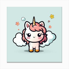 Cute Unicorn 319 Canvas Print