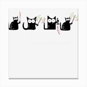 Halloween Better With Cat Men Women Kid Funny Pet Canvas Print