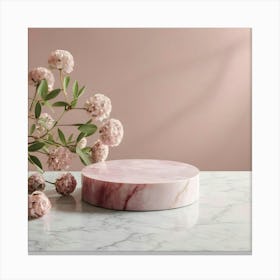 Pink Marble 1 Canvas Print