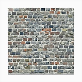 Distressed Brick Tile 1 Canvas Print