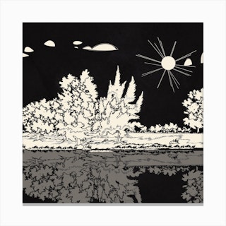 Line Wild Landscape 4 Canvas Print