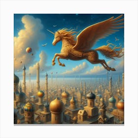 Unicorn In The Sky Canvas Print