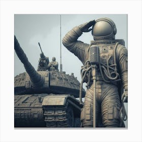 "Salute The Services" A.I. Collection [Risky Sigma] Canvas Print