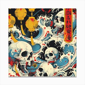 Chinese Skulls Canvas Print