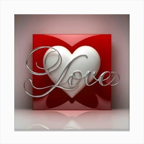 Love or a valentine's card Canvas Print