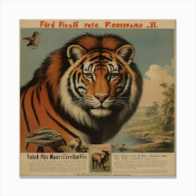 Default Default Vintage And Retro Animal Advertising Aestethic 0 (2) Canvas Print
