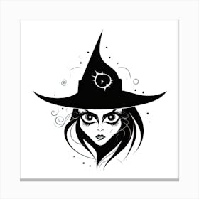 Witch In A Hat Canvas Print