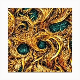 Flowing Gold Canvas Print