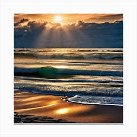 Sunset At The Beach 347 Canvas Print