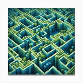 3d Maze Canvas Print