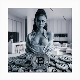 Bitcoin Girl 9 Canvas Print