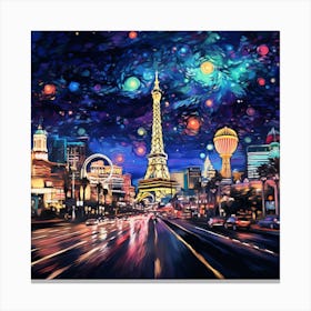 Las Vegas Night Sky Canvas Print
