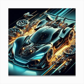 Futuristic Racing Car 50 Canvas Print