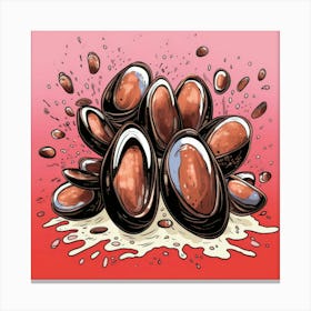 Chocolate Shells Canvas Print