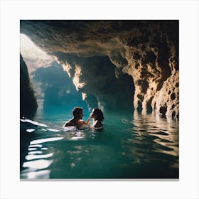 Couple In The Cave 2 Canvas Print