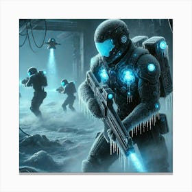 A Futuristic Sci Fi Depiction Of Cryo Commandos Canvas Print