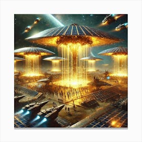 A Futuristic Science Fiction Depiction Of Ignis Ca Shields Canvas Print