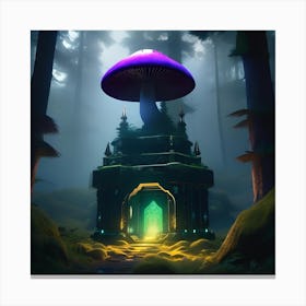 Mushroom In The Forest 5 Canvas Print