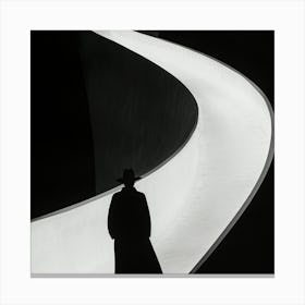 Silhouette Of A Man 3 Canvas Print