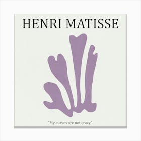 Purple Leaf 01- Henri Matisse Canvas Print