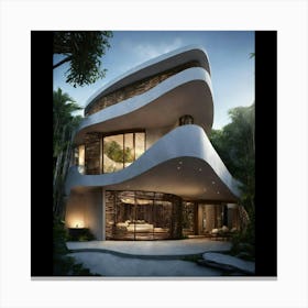 Curved House Canvas Print