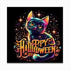 Happy Halloween Cat 3 Canvas Print