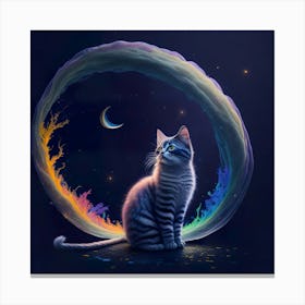 Cat Galaxy (89) 1 Canvas Print