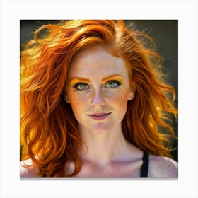 Female Ginger Hair Woman Redhead Unique Distinctive Fiery Vibrant Bright Bold Striking St (4) Canvas Print