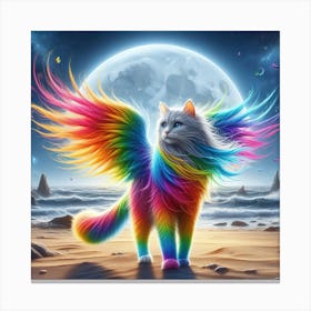 Rainbow Cat 4 Canvas Print