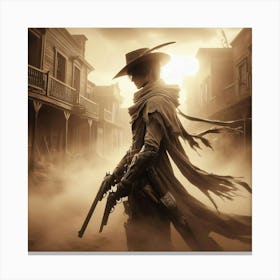 Cowboy In The Old West Canvas Print