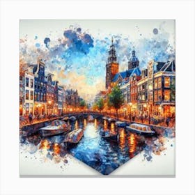 Heart Of Amsterdam Canvas Print