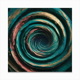 Abstract Spiral Painting Canvas Print