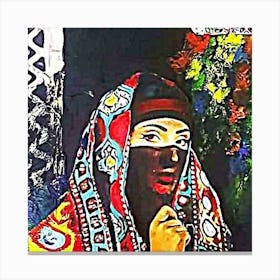 Painting of Yemeni girl’s clothing, Yemeni heritage Canvas Print