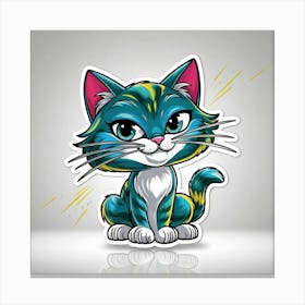 Cartoon Cat Canvas Print