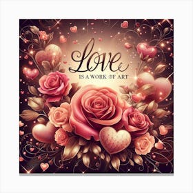 Love Is A Work Of Art 3 Canvas Print