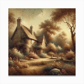 House In The Woods Art Print Canvas Print