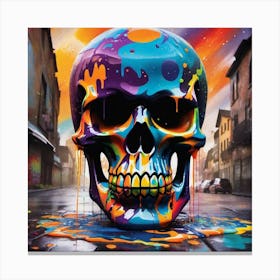 Colorful Skull 5 Canvas Print