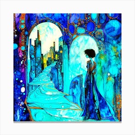 Mirror Gazing - Gazing Out Doorway Canvas Print