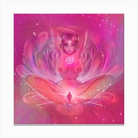 Lotus spiritual woman Canvas Print